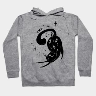 Black Cat With Stars Hoodie